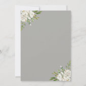 Witte Grijze Bloemenkrans Tuin Vrijgezellenfeest T Kaart (Achterkant)