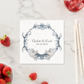 Witte Grijze Boo Geest Vleermuis Halloween Krans B Servet (Insitu)