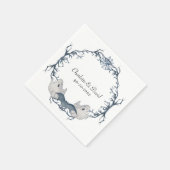 Witte Grijze Boo Geest Vleermuis Halloween Krans B Servet (Hoek)