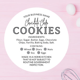 Witte Grijze Chocolade Cookies Cottage Law Sticker