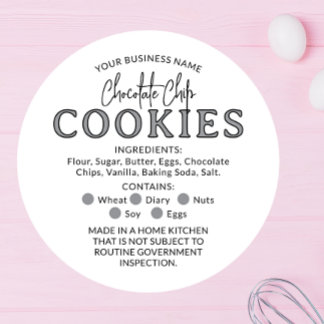 Witte Grijze Chocolade Cookies Cottage Law Sticker