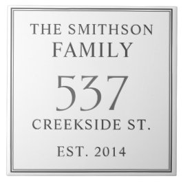 Witte & Grijze Datum Vastgestelde Adres Huis Plaqu Tegeltje