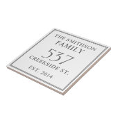 Witte & Grijze Datum Vastgestelde Adres Huis Plaqu Tegeltje (Zijkant)
