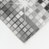 Witte & Grijze Disco Glitter Sparkles Fleece Deken (Hoek)