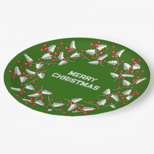 Witte grijze en rode kerstmis op zwart papieren bordje (Gekanteld)