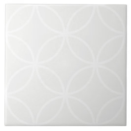 Witte grijze en witte bloemblaadjes cirkel diamant tegeltje