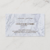 Witte & Grijze Faux Marmer Gouden Accenten Visitekaartje (Achterkant)