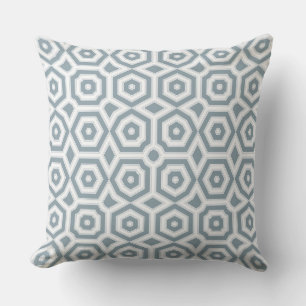 witte grijze geometrische patroon art deco kussen