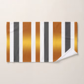 Witte grijze gouden streep bad handdoek (Handdoek)