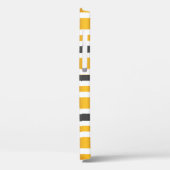 Witte grijze gouden streep Case-Mate iPhone case (Achterkant / Links)