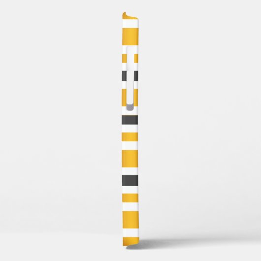 Witte grijze gouden streep Case-Mate iPhone case (Achterkant / Links)