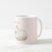 Witte Grijze Kitten Kat Koffiemok (Voorkant rechts)