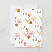 Witte grijze kopperflens botanisch huwelijk RSVP kaartje (Achterkant)