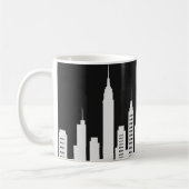 Witte grijze kraanvogel koffiemok (Links)