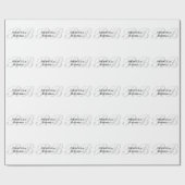 Witte grijze monogram naam initialen effen stijlvo cadeaupapier (Vlak)