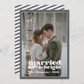 Witte & Grijze Passen getrouwd Kerst Feestdagenkaart (Voorkant / Achterkant)