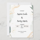 Witte grijze pastel bruiloft uitnodiging (Voorkant)
