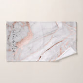 Witte grijze roze roze roodbruine marmer bad handdoek (Handdoek)