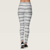 Witte grijze strepen leggings (Achterkant)