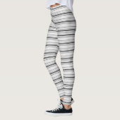 Witte grijze strepen leggings (Links)