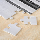 Witte grijze strepen legpuzzel (Zijkant)