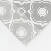 Witte & Grijze Strepen & Quatrefoil Geometrisch Fleece Deken (Hoek)