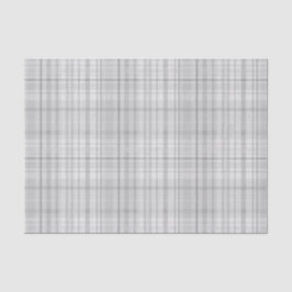 Witte & Grijze Tartan Plaid Patroon Print Tissuepapier