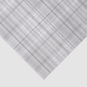 Witte & Grijze Tartan Plaid Patroon Print Tissuepapier (Detail)