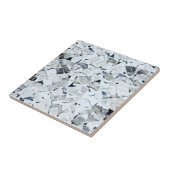 Witte, grijze tegeltje (Zijkant)