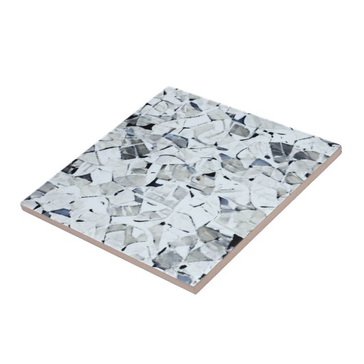 Witte, grijze tegeltje (Zijkant)