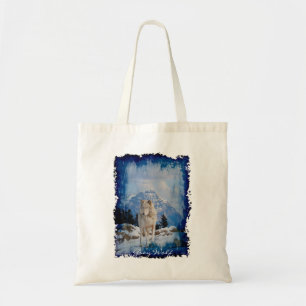Witte Grijze Wolf Wildlife Draagtas