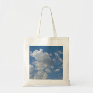 Witte/Grijze wolken en Canvas tas voor blauwe heme