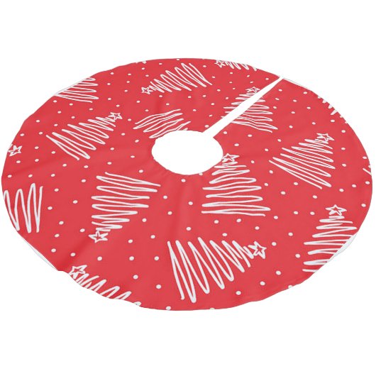 Witte grillige kerstboom kerstboom rok (Gekanteld)