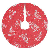 Witte grillige kerstboom kerstboom rok (Voorkant)