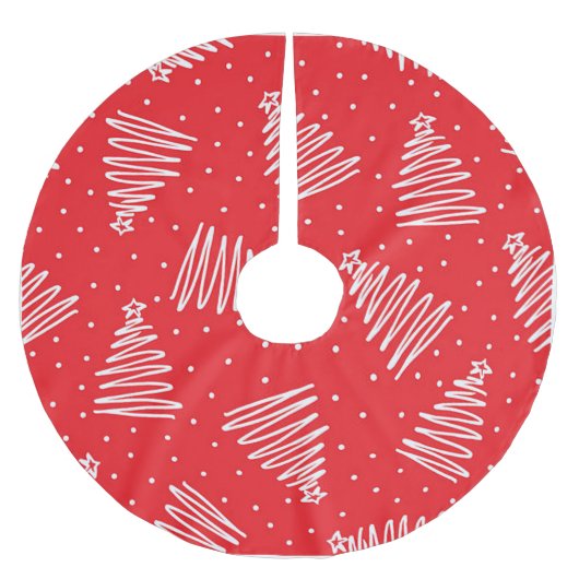 Witte grillige kerstboom kerstboom rok (Voorkant)