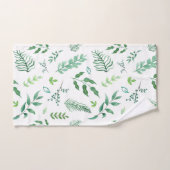 Witte groen Waterverf botanische bladeren Bad Handdoek (Handdoek)