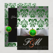 WITTE GROENDAMASK EN SHAMROCK MONOGRAM GOLD Sinaas Kaart (Voorkant / Achterkant)