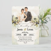 Witte Groene Bloemen Waterverf | Een grillige Kaart (Staand voorkant)