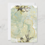 Witte Groene Bloemen Waterverf | Een grillige Kaart (Achterkant)