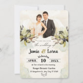 Witte Groene Bloemen Waterverf | Een grillige Kaart (Voorkant)