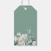 witte groene boeket Doop Cadeaulabel (Achterkant)
