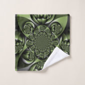 Witte Groene Bos Mini Bollen Bad Handdoek (Wasdoekje)