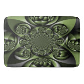 Witte Groene Bos Mini Bollen Badmat (Voorkant)
