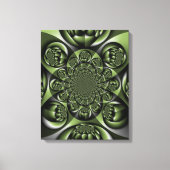Witte Groene Bos Mini Bollen Canvas Afdruk (Voorkant)