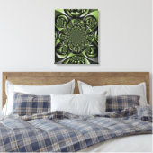 Witte Groene Bos Mini Bollen Canvas Afdruk (Insitu (Slaapkamer))