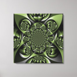 Witte Groene Bos Mini Bollen Canvas Afdruk