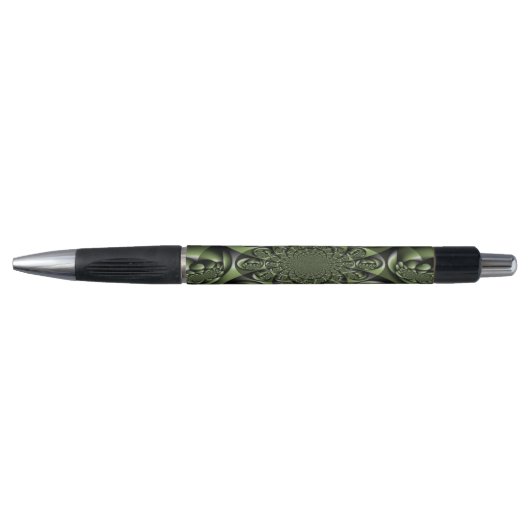 Witte Groene Bos Mini Bollen Pen (Voorkant)