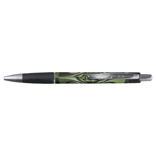 Witte Groene Bos Mini Bollen Pen (Achterkant)