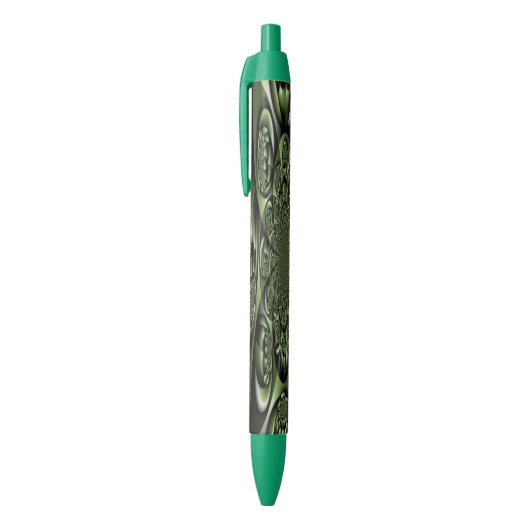 Witte Groene Bos Mini Bollen Zwarte Inkt Pen (Top (Verticaal))