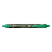 Witte Groene Bos Mini Bollen Zwarte Inkt Pen (Achterkant)
